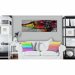 Paris Prix Tableau Imprimé Colourful Alligator 40 x 120 cm