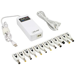 Adaptateur d'alimentation pour ordinateur portable InLine® 90W USB 100-240V blanc incl. 12 conseils 