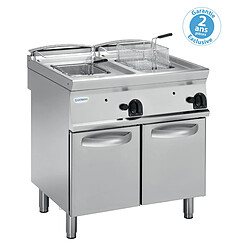 Friteuse gaz sur coffre avec cuve en V - 2 x 13 litres - gamme 700 - Tecnoinox