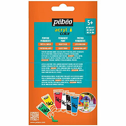 Pebeo Kit découverte peinture acrylique - 6 couleurs - 6 x 20 ml