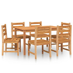 Salle à dîner de jardin 7 pcs,Table et chaise à manger Bois de teck solide -MN37810