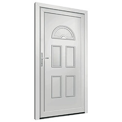 Avis vidaXL Porte d'entrée blanc 88x190 cm PVC