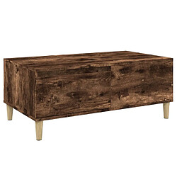 vidaXL Table basse Chêne fumé 90x50x36,5 cm Bois d'ingénierie