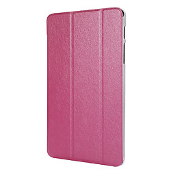 Etui en PU Texture de soie avec support tri-pliure rose pour Samsung Galaxy Tab A7 Lite 8.7 pouces