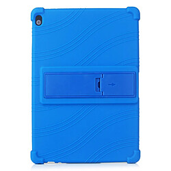 Coque en silicone avec béquille coulissante bleu pour votre Lenovo Tab M10 TB-X605F