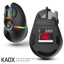 Souris ergonomique verticale gamer Krom Kaox + Logiciel