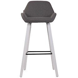 Non Tabouret de bar Newnan tissu 4 pieds structure blanc (chêne)