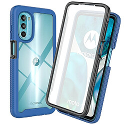 Coque en TPU 3 en 1 pour votre Motorola Moto G52 4G - bleu foncé