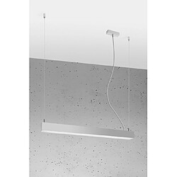 Luminaire Center Plafonnier LED intégré Pinne Acier blanc 1 ampoule 150cm