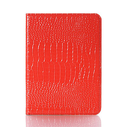 Etui en PU texture crocodile avec support rouge pour votre Apple iPad mini (2021)