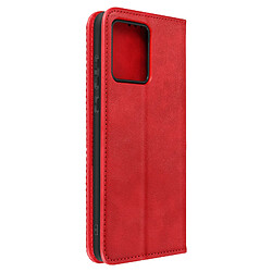 Avizar Étui pour Motorola Moto G84 Portefeuille Motif Damier Collection Geo Rouge