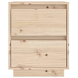 Maison Chic Table de chevet,Table de nuit,Table d'appoint pour salon 40x35x50 cm Bois de pin solide -MN23269 pas cher