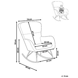 Avis Beliani Fauteuil à bascule ANASET Bouclé Blanc