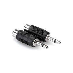 Hosa Technology RCA/3.5 mm tS ? Adaptateur pour cable (3.5 mm tS, RCA, mâle/femelle) Noir