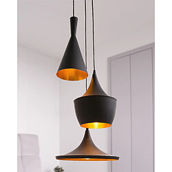 Beliani Lampe suspension CARSON Noir