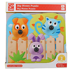 Hape Puzzle à Gros Boutons Animaux de Compagnie, E1309, Bleu