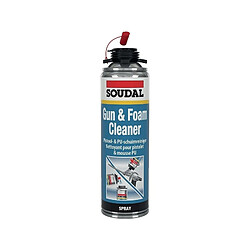 Soudal Nettoyant mousse PU fraiche et pistolet à base de solvant à visser aérosol de 500ml