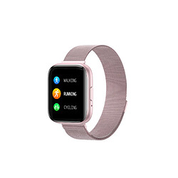 Chrono Montre Connectée avec appel, G.Home Fitness Tracker pour téléphones Android et compatible avec iPhone, compteur de pas Smartwatch étanche avec moniteur de sommeil de fréquence cardiaque( Rose)