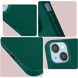 Avizar Coque iPhone 14 Plus Silicone Flexible Finition Mate Anti-traces vert foncé pas cher