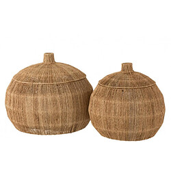 Dansmamaison Set 2 Paniers Dantya Arrondis Jute Naturel