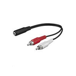 Disney Microconnect audalh02 Câble audio – Cables de Audio (2 x RCA, 3.5 mm, masculin, féminin, mâle/femelle, rouge, blanc, noir)