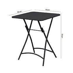 Acheter Mes Table de jardin pliable en métal gris - BACA