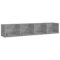 vidaXL Étagère murale à CD Sonoma gris 100x18x18 cm Bois d'ingénierie