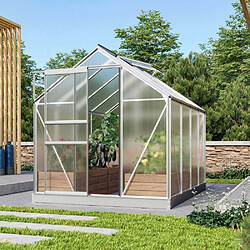 Vitavia Serre de jardin en polycarbonate 4 mm et aluminium anodisé avec embase Venus Longueur de 257 cm.