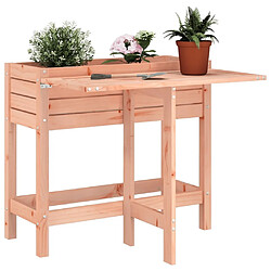 Maison Chic Jardinière,Bac à fleurs - pot de fleur avec dessus de table pliable bois de Douglas massif -GKD42986