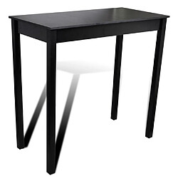 Helloshop26 Table haute mange debout bar bistrot noir MDF 115 cm 0902115