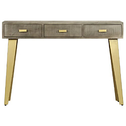 Maison Chic Table console | Meuble d'entrée | Table d'appoint Bois de manguier Gris avec laiton 110x35x76 cm -GKD69239