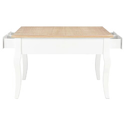 Maison Chic Table basse pour salon | Table à café Blanc 80 x 80 x 50 cm Bois -GKD42074 pas cher