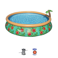 Piscine Gonflable Fast Set Bestway Paradise Palms 457x84 cm Épurateur à Cartouche de 2 006 L/H