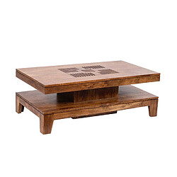 BOIS & CHIFFONS Table basse rectangulaire 140 cm | Acacia Kavish II