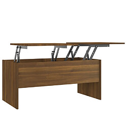 vidaXL Table basse Chêne marron 102x50,5x46,5 cm Bois d'ingénierie