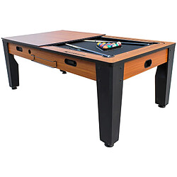 Avis Catenaccio Table multi jeux Billard convertible air hockey industrielle (couleur : Bois)