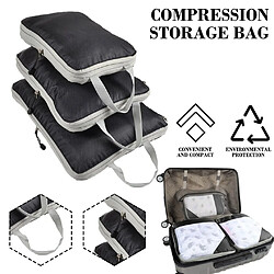 Avis Universal 3pcs/lot Emballage de rangement comprimable Emballage comprimé Cube Organiseur de bagages de voyage Organiseur de bagages de voyage pliable |