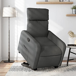 Maison Chic Fauteuil Relax pour salon, Fauteuil inclinable Gris foncé Tissu -GKD14260