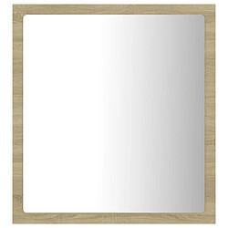 Avis Maison Chic Miroir LED moderne de salle de bain,Décoration Miroir mural Bain Chêne sonoma 40x8,5x37 cm Acrylique -MN68002