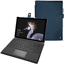 Housse cuir Microsoft Surface Pro 6 - Seconde peau - Indigo ( Pantone #1f4565 ) - NOREVE