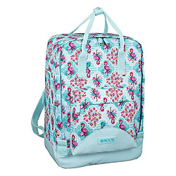 Sac à Dos avec Poignée Supérieure et Compartiments Moos Flamingo Turquoise