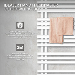 LuxeBath Iron EM Radiator Radiateur sèche-serviettes Radiateur de salle de bain blanc 50x pas cher