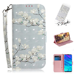 Wewoo Housse Coque Étui en cuir à rabat horizontal Motif magnolia dessin 3D pour Huawei P Smart + 2019 / Enjoy 9s / Honor 10i / 20i / 20 Liteavec support et fentes cartes et portefeuille