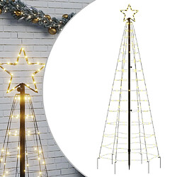 vidaXL Arbre de Noël lumineux avec piquets 220 LED blanc chaud 180 cm