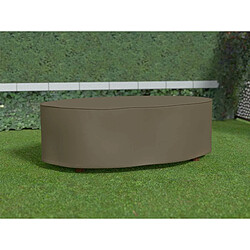 Nortene Housse de protection pour table ovale COVERTOP - Taupe - 230 x 130 x 70 cm