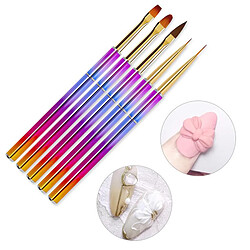 Acheter 5x Nail Art Pinceaux Pen Liner Peinture Outils Constructeur Gel Brosse Liner Pinceau