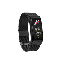 YP Select 0.96 pouces Écran couleur Pression artérielle Moniteur de fréquence cardiaque Sport Bluetooth Montre-bracelet intelligente-NOIR