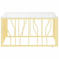 Avis Maison Chic Tabls basse,Table Console pour salon doré 80x80x40 cm acier inoxydable et verre -MN89408