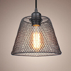 Stoex Lustre suspension industrielle en métal cage 20cm style rétro creative corde rég