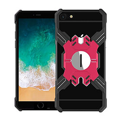 Wewoo Coque Rigide Pour iPhone 6 Plus / 6 Hero Series Housse de protection en métal antichute avec support Noir Rouge